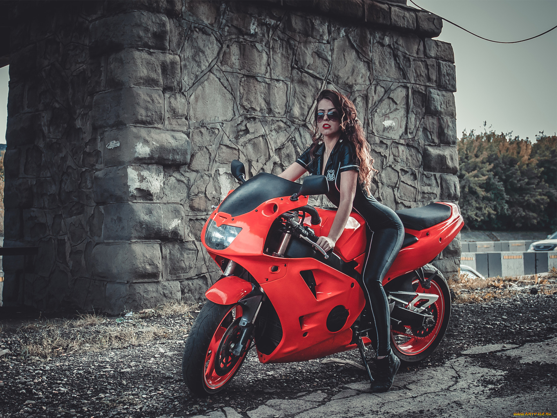 ,   , bike, woman